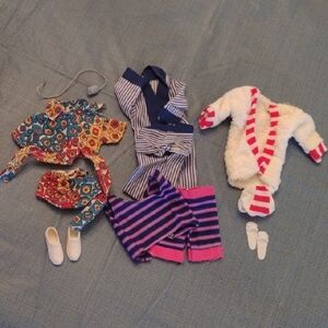 Mattel Doll Clothing Lot with Blue, Purple, Pink, White, Red Accents